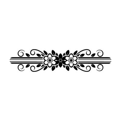 Elegant Floral Divider, Vintage Element, Scrollwork