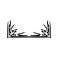 Minimalist Wheat Border, Elegant Element vector