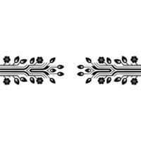 Elegant Botanical Border, Minimalist, Symmetry vector