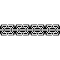 Geometric Deco Border, Gradated Black Grey, Stylized Pattern vector