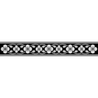Elegant Japanese Floral Border, Minimalist, Pattern vector