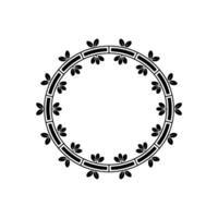 Elegant Bamboo Circle Border, Vintage Element vector