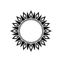 Geometric Sunburst, Minimalist , Circular Emblem, Pattern vector
