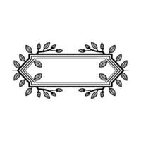 Elegant Botanical Frame, Vintage Element - Leaf vector