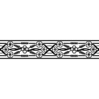 Elegant Floral Border, Vintage , Decorative Element, alternate version 97 vector