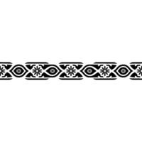 Intricate Black Border, Geometric Pattern, Vintage vector