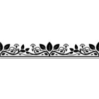 Elegant Botanical Border, Vintage Element, Header vector