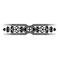 Elegant Victorian Botanical Border, Vintage Element vector