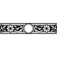 Art Deco Floral Border, Elegant Vintage, Artdeco vector