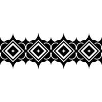 Geometric Tribal Border, Black and White, Stylized Pattern, Decorative vector