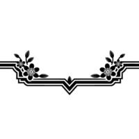 Art Deco Floral Border, Elegant Element - Symmetry vector