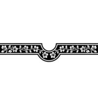 Elegant Floral Border, Japanese , Decorative Element vector