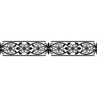 Elegant Floral Border, Vintage , Decorative Element, alternate version 99 vector