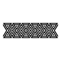 Geometric Deco Border Minimalist Black White Pattern, Geometry vector