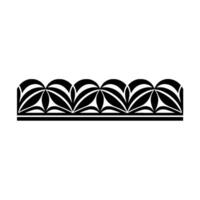 Stylized Floral Border, Geometric , Minimalist Motif vector