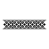 Intricate Black Border Ornament, Medieval Style vector