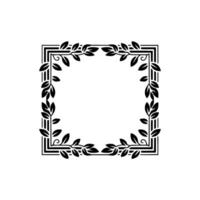 Elegant Botanical Frame, Vintage , Minimalist Composition vector