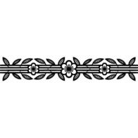 Elegant Floral Border, Japanese , Minimalist Line Art, Lineart vector