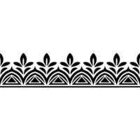 Art Deco Floral Border, Elegant Element, Line vector