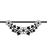Elegant Black Cherry Blossom Branch Border, Japanese Style vector