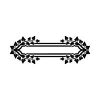 Elegant Botanical Frame, Vintage Element - Leaves vector