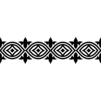 Elegant Black White Decorative Border, Vintage Style - Pattern vector