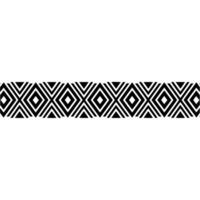 Geometric Deco Border, Black White Pattern - Symmetry vector