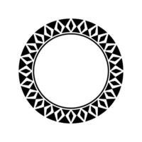 Geometric Circle Frame, Tribal Motif, Minimalist - Pattern vector