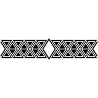 Geometric Deco Border, Minimalist Pattern, Black White, Decorative vector