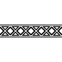 Geometric Deco Border, Minimalist, alternate version 6 vector
