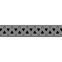 Geometric Deco Border Minimalist Black White Pattern - Art deco vector