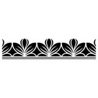 Art Deco Botanical Border, Elegant Element, Geometric vector