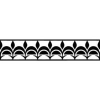 Stylized Leaf Border, Geometric , Minimalist Ornamentation vector