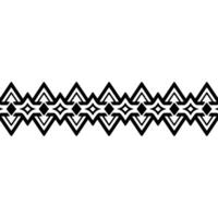 Geometric Tribal Border, Minimalist Pattern, Black White, Line vector