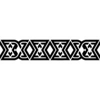 Geometric Celtic Border, Black and White Pattern vector