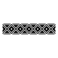 Geometric Border, Black and White Deco Pattern - Linear vector