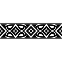 Intricate Black and White Border Ornament, Vintage Style, Pattern vector