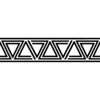 Geometric Deco Border, Minimalist Pattern, alternate version 19 vector