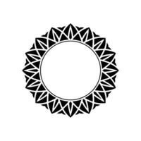 Geometric Circle Frame, Minimalist , Circular Motif, Mandala vector