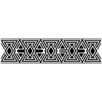 Geometric Deco Border, Intricate Black Pattern vector