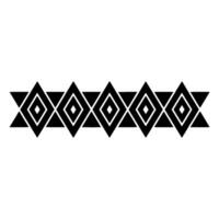 Geometric Tribal Border, Minimalist, alternate version 84 vector
