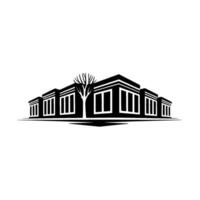 Minimalist Architectural Silhouette, Stark Contrast vector