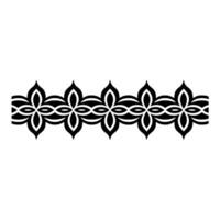 Intricate Celtic Border, Elegant Black Pattern vector
