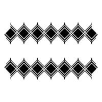 Geometric Diamond Border, Art Deco Style, Linear vector