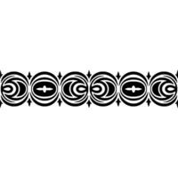 Stylized Tribal Border, Repeating Pattern, Decorative Element vector