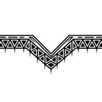 Geometric V-Border, Stylized Tribal Motif vector