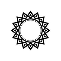 Geometric Sun Frame, Minimalist , Circular Motif - Symmetry vector