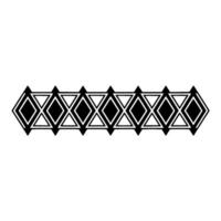 Geometric Diamond Border, Art Deco Style - Linear vector