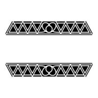 Geometric Deco Border, Stylized Ornamentation, Triangle vector