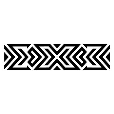 Geometric Tribal Border, Modern Abstract Pattern, Diagonal
